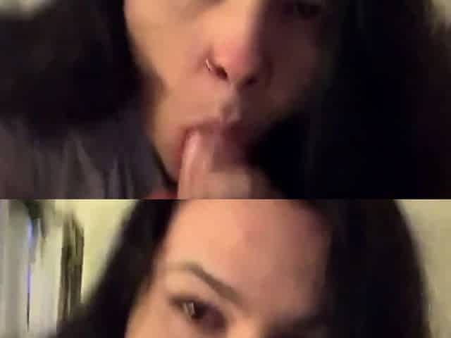 Sucking Him Off POV - Amateur Blowjob Video