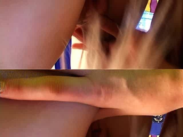 Blonde and brunette lesbians licking and sucking pussy