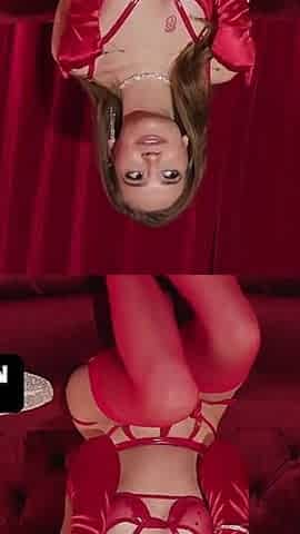 Sera Ryder Enchants Dorian with Red Leather, Grinding on His Lap Before Sucking Him Hard