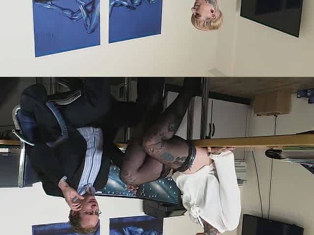 Enchanting large booty older smashed in the office