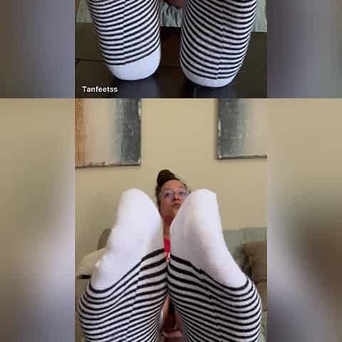 Latina Tanfeets Silent Sock Tease No Removal