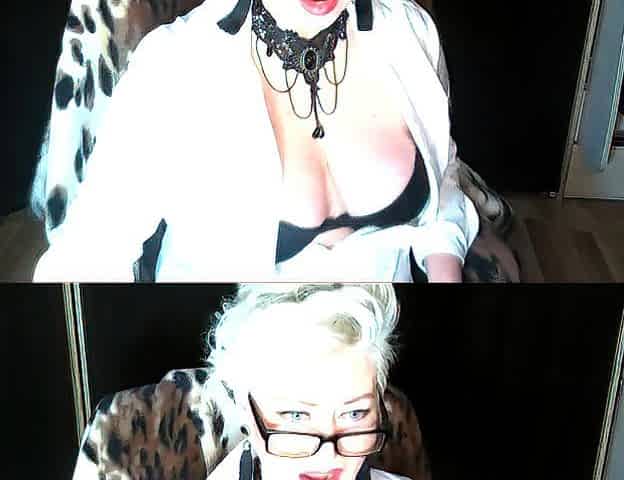 Older Russian web camera floozy AimeeParadise masturbates in the image of a secretary