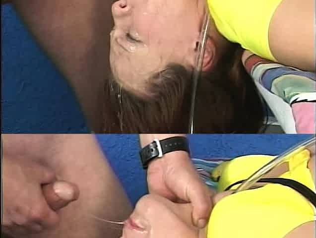 Brunette blowjob and hardcore copulate
