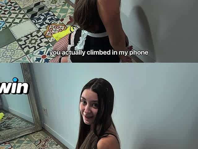 Step Sister Seduced Me Her Big Ass By Wiping The Floor - I