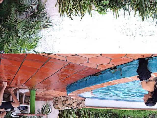 MADRASTRA INVITES HER TO THE POOL TO BANG