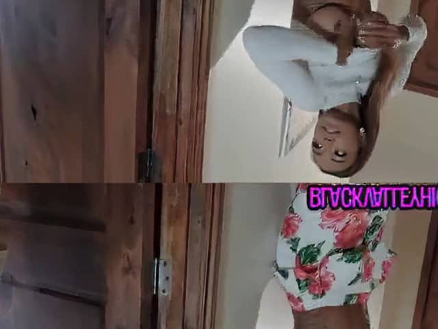 Ebony teen whore sprayed with cum in mouth after a hardcore fuck