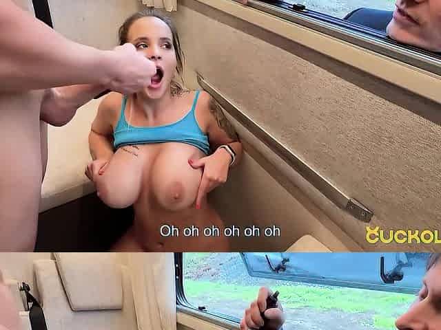 CuckoldXXX - Stranded Jennifer Mendez and her Cuckold Spouse Gets a RV Rescue
