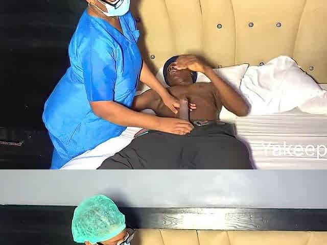 Marvelous black nurse gave me a valuable sex