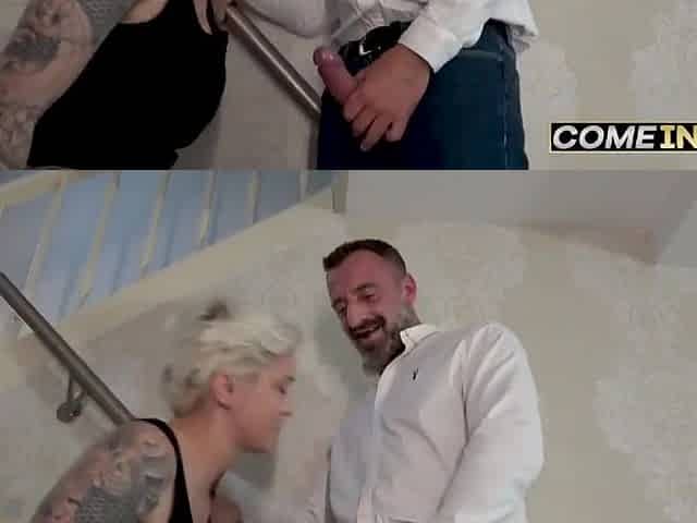 Busty Blonde Has All Of Her Holes Fucked On The Stairs - Mia Milan, Mila Milan And Pascal White