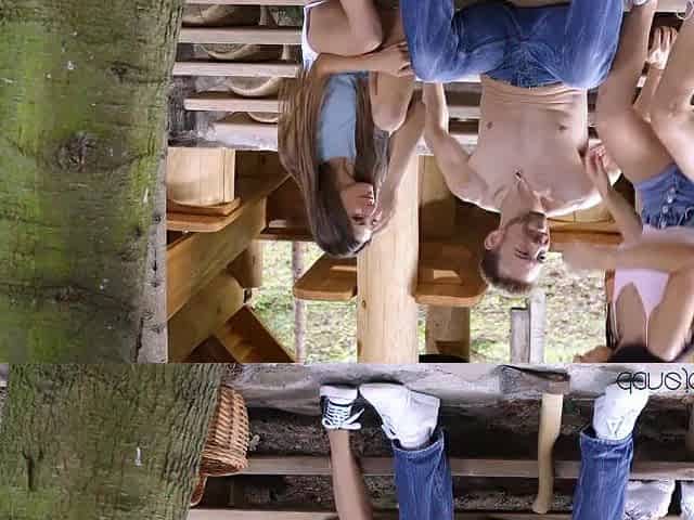 Outdoor trio with a giant jock - Dane Jones