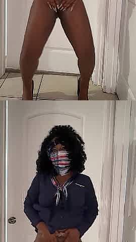 A real flight attendant undresses in uniform