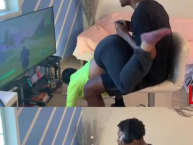 Latina GF Interrupts Gamer Boyfriend As He Plays Fortnite