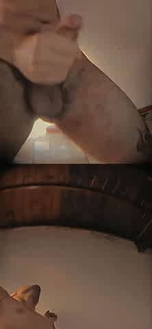 moist Spunk fountain in Slow Motion close up