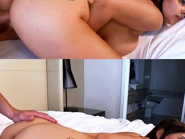 Big Boobs Indian Girl Hailey Rose Bent Over Miami Balcony,