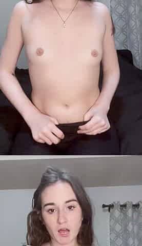 Petite small tit babe with perfect pussy masturbates