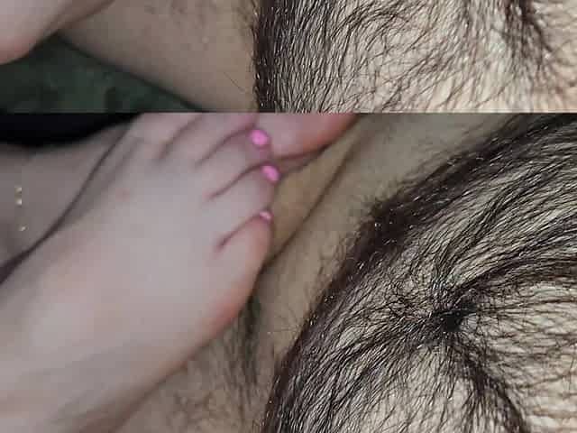 Feet and Cock up Close and Personal