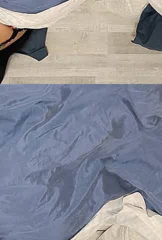 Loving Stepmom, Solo Fans in Slow Motion, in Bed