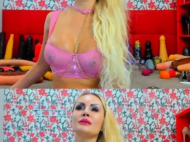 Busty blonde mature solo masturbation for webcam