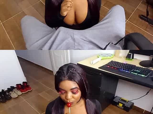 The Horny Stepsister Wants to Suck Late at Night