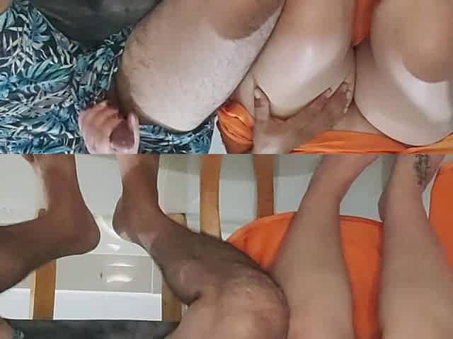 My Stepsister's Slut Got Too Hot at Dinner with Our Stepdads - We Got Caught but She Kept Riding - Real - Case