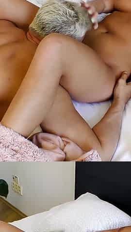 Katarina Rina Vibes Clit as Dean Pounds Her Shaved Cunt!