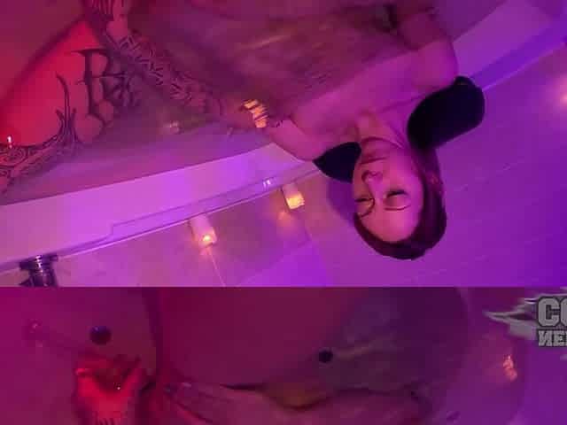 Candle Lit Hot Tub Masturbation Pretty Bleika Jills With A Dildo Underwater