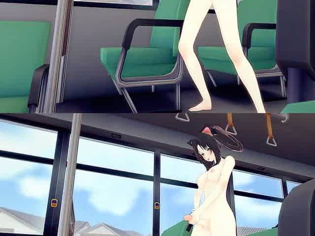 Yiff T-girl Masturbates On A Public Bus [cg anime uncensored]