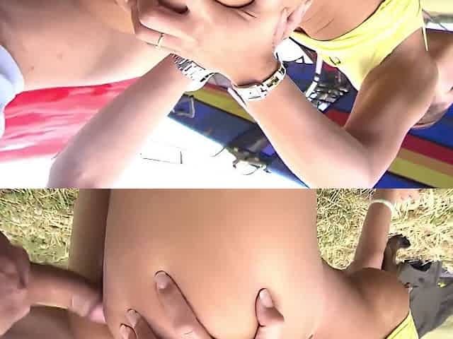 Amazing Young Thai Pair Fuck Outside - Foursome At Airport Field