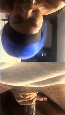 Big tit amateur fucking and sucking a cock
