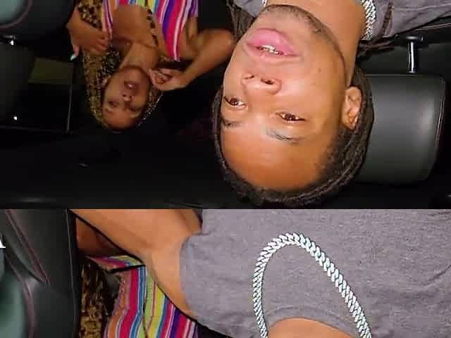 Black Small Anal Doxy Screwed outside on the Car