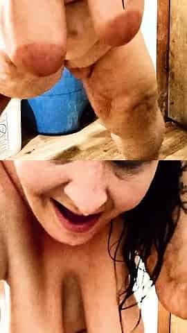 Tina Marie Is Locking the Door and Neighbor Fucking Squirting on the Floor