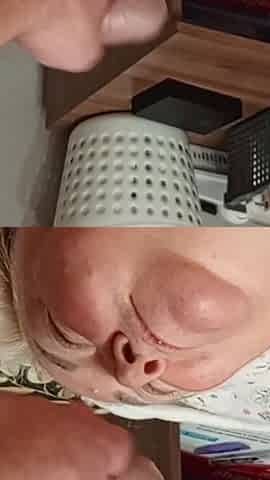 Neighbor Gets a Mouthful of Cum After I Jerk off My Dick