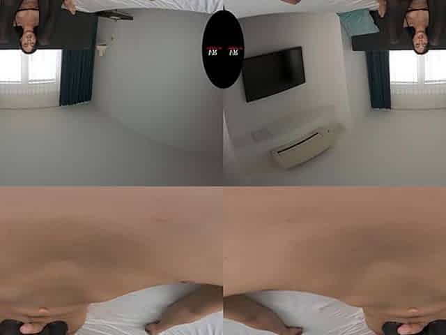 Alyssa Lets You Explode On Her Nylon Feet; Virtual Reality Blowjob and Edging