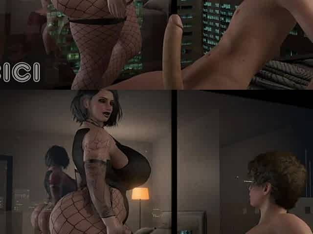 Youthful chap eats the massive booty of a Emo mother I'd like to fuck on Halloween Night - CG Manga - OCICI