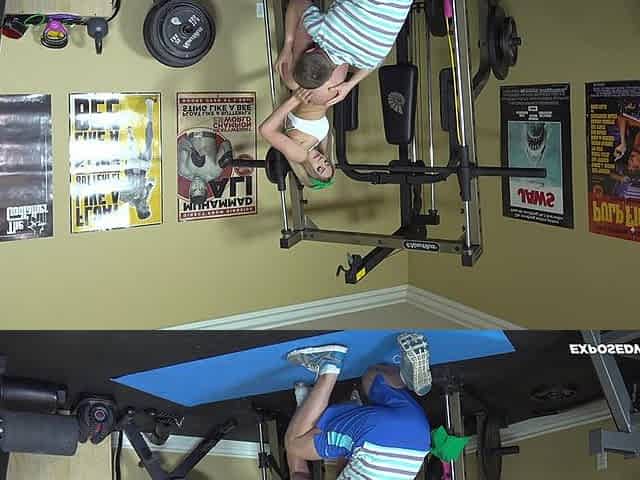Step Bro Fucks Her in Home Gym