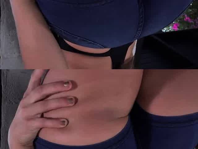 Hungry brunette solo masturbation