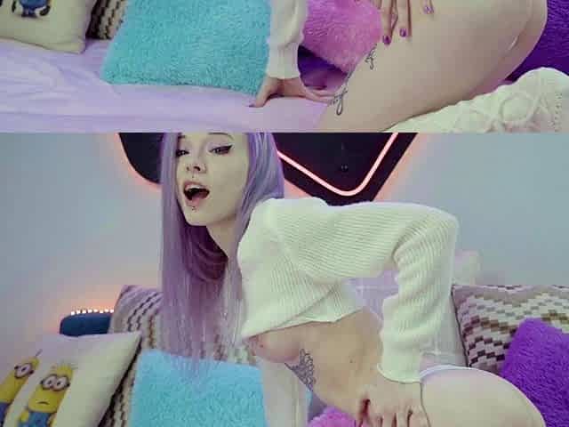 Amateur blondie solo anal masturbation