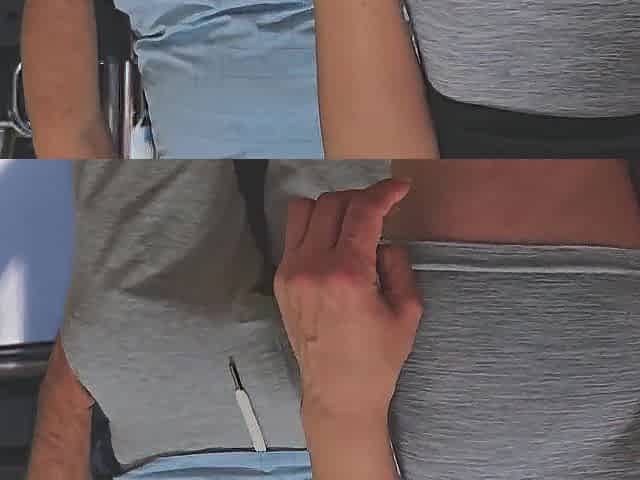 Nearly Seen When This babe Strokes His Penis Inside a Bus