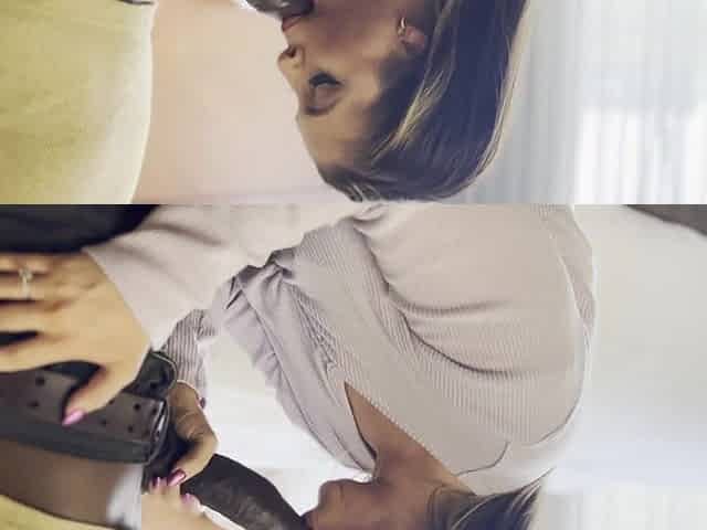 Blonde hotwife takes loud orgasmic bbc creampie passionately