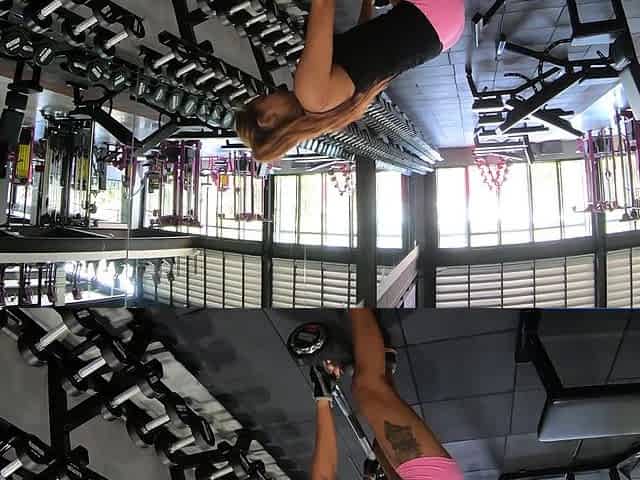 Thai GF with ass gym workout and sex