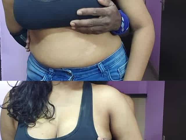 Indian Couple Romancing When They Are Alone in Home - Boobs Squeezing - Part One