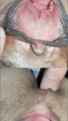 Pov nice-looking vagina and butt gap
