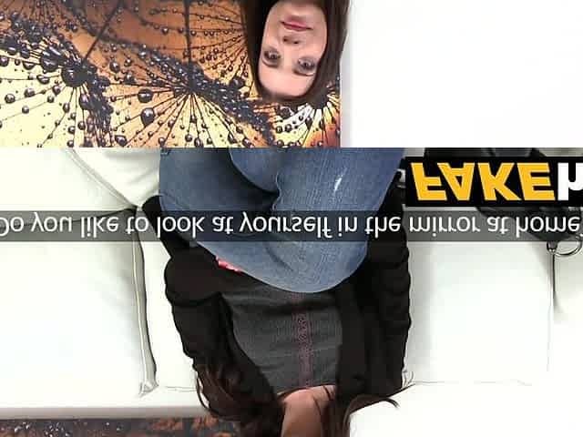 Innocent sexy brunette loves sucking and riding cock