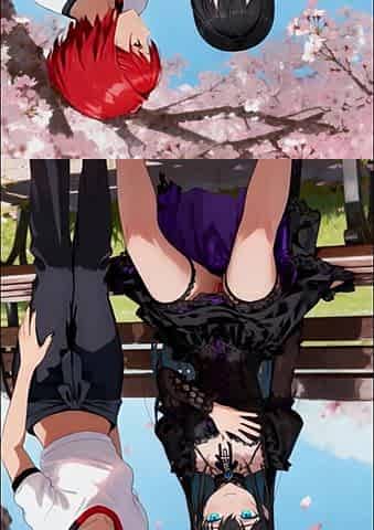 Akari & Yuki Lesbian Fingering Under the Tree- Anime- Spanish Audio- Asmr