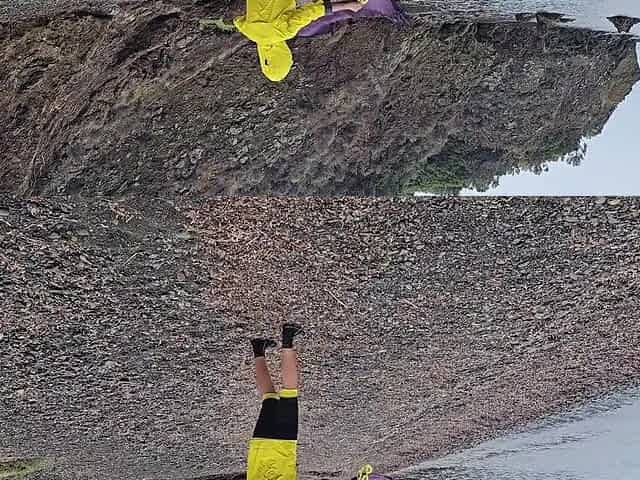 Beach Yoga With Watch Into Gaping Pussy # Hot Wife On Cold Beach