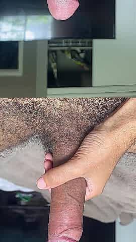 Thick Ebony Rod Drips Precum - Solo Hunk Groaning Ejaculation