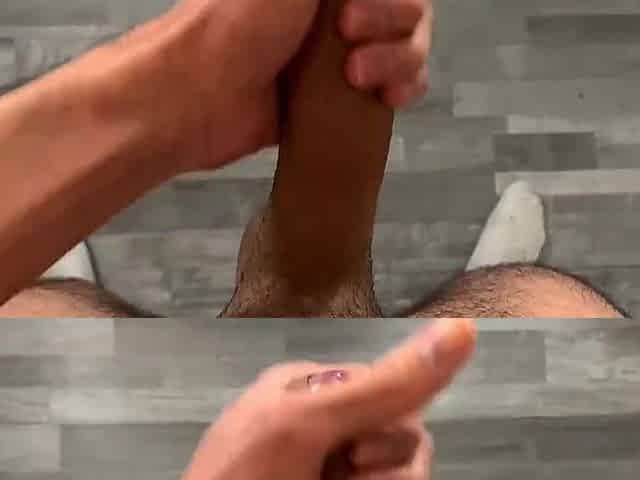 Verbal Stud Jerking Off Large Knob whilst Groaning Loud until Intensive Climax - 4K