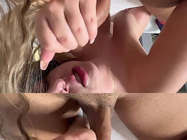 Ivy Andrews takes a large load of cum on her