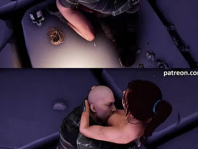 Lara Croft have enjoyment with Dude in Old Temple Ruins