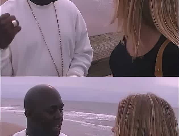 Ebony jock presses the cunt of this hawt white beauty full previous to facial